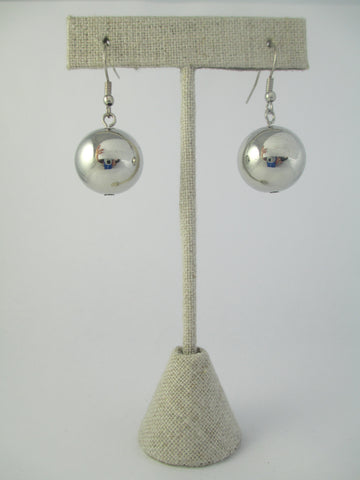 Silver Bead Earrings