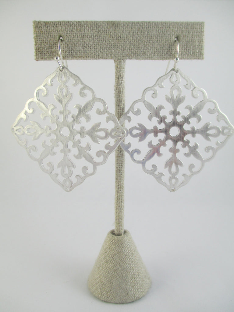 Silver Cutout Earrings