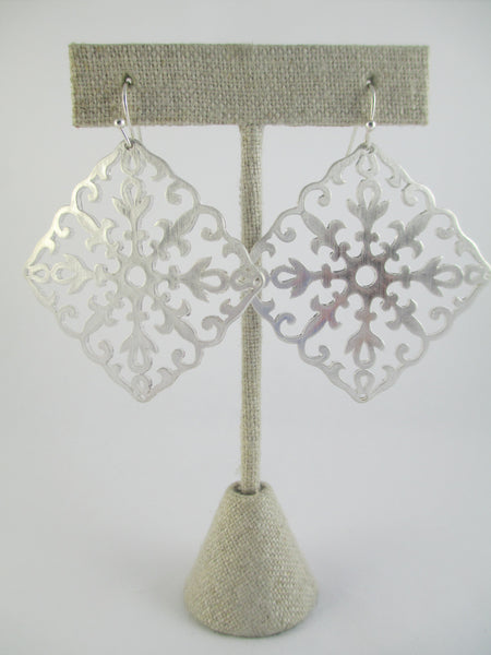 Silver Cutout Earrings