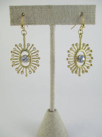 Sun Burst Drop Earrings