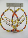 Mardi Gras Hoop Earrings