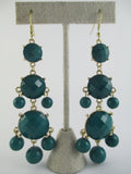 Teal Bead Drop Earrings
