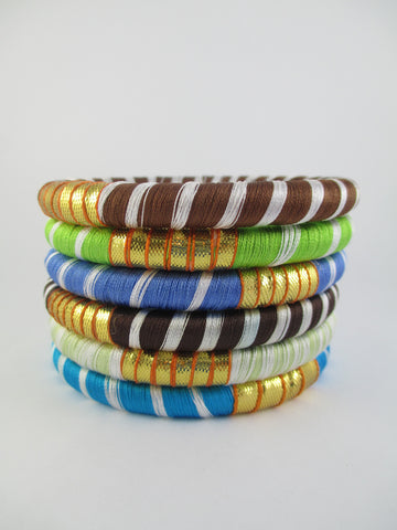 Moroccan Thread Bangle Bracelet Set