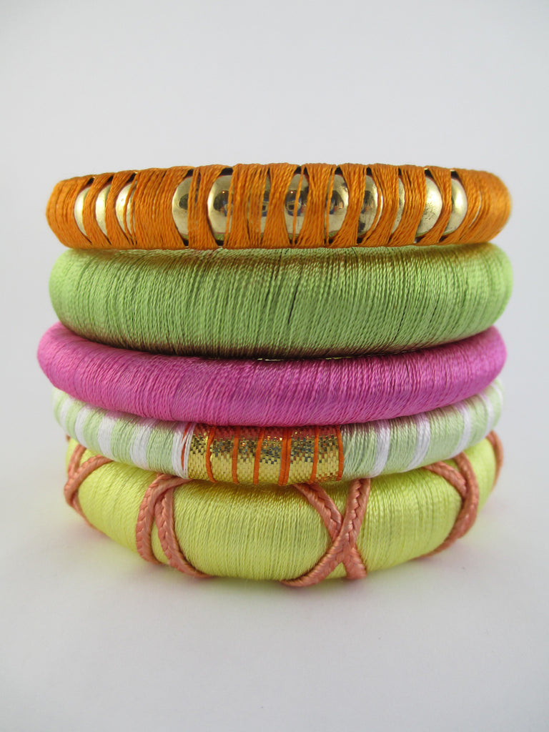 Life's A Beach Thread Bangle Bracelet Set