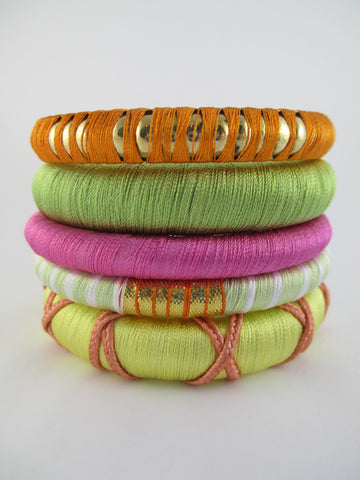 Life's A Beach Thread Bangle Bracelet Set