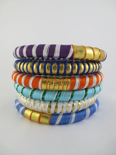 Sail Away Thread Bangle Bracelet Set