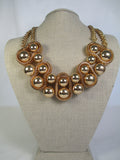 Gold Ball & Chain Statement Necklace