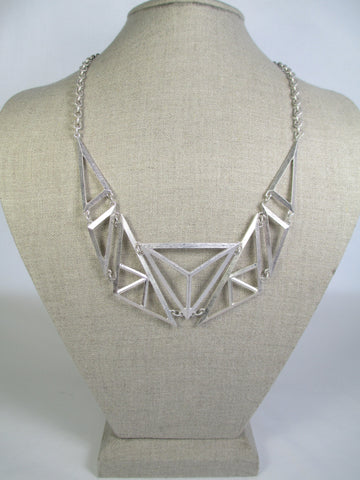 Silver Geometric Necklace