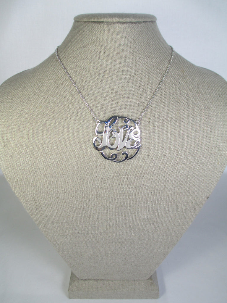 Love Script Pendant Necklace