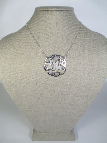 Love Script Pendant Necklace