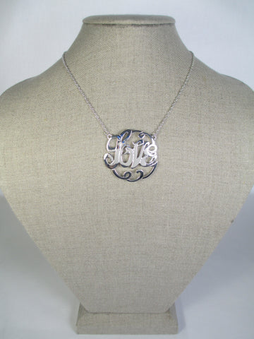 Love Script Pendant Necklace