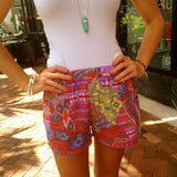 Orange & Red Feel the Rush Shorts