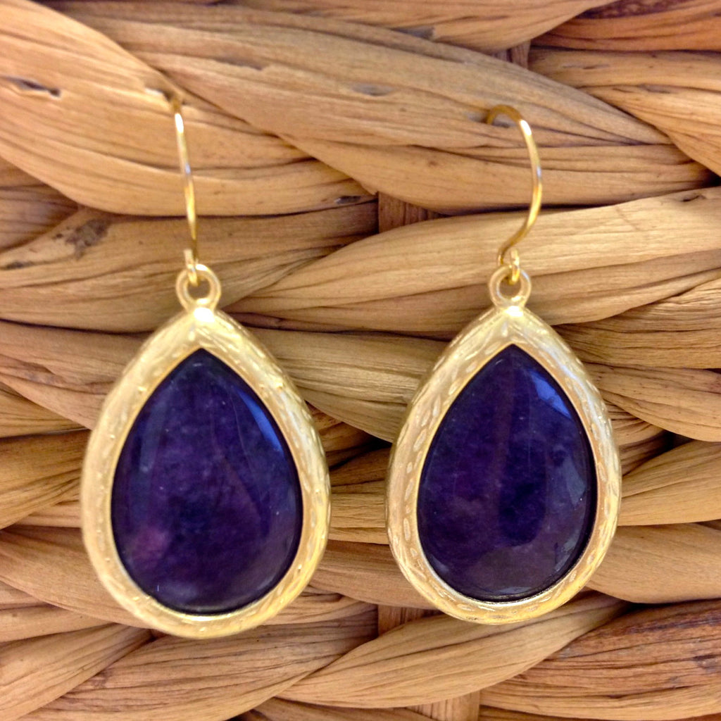 Purple Stone Earring