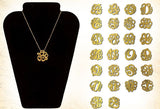 ILJA Lace Initial Necklace - Silvertone