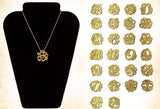 ILJA Lace Initial Necklace - Goldtone