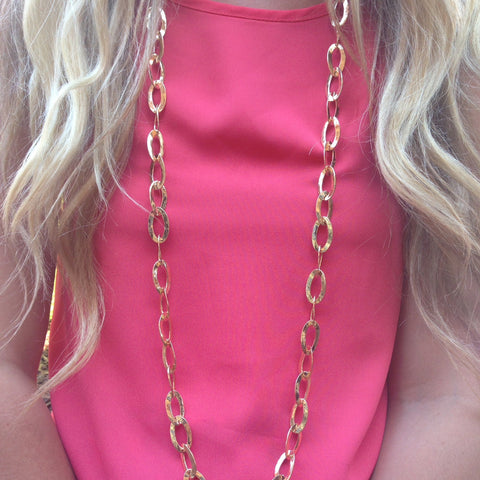 Hammered Link Necklace