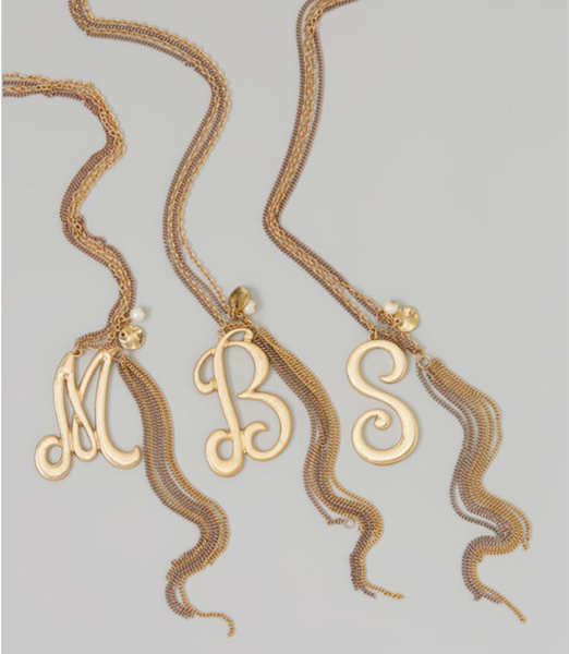 Tassel Me Initial Necklace