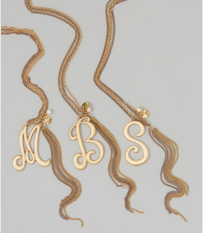 Tassel Me Initial Necklace
