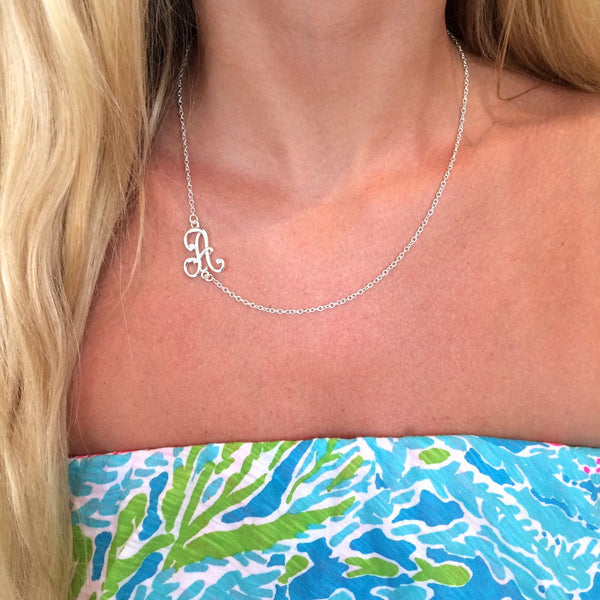 I Love Jewelry Auctions is your one stop shop for pretty and personalized designer style jewelry. Our Asymmetrical Script Initial Necklace is a Hot Style you will love!
