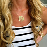 Our new Classic Circle Block Monogram Necklace is preppy, chic and modern. Don't miss this fabulous new style from I Love Jewelry Auctions.