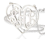** SPECIAL ** Jordann Jewelry Heart Monogram Necklace - 1.25 Inch ** ILJA FAVORITE **