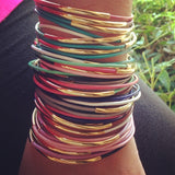 Livin the Dream Leather Charm Bangles