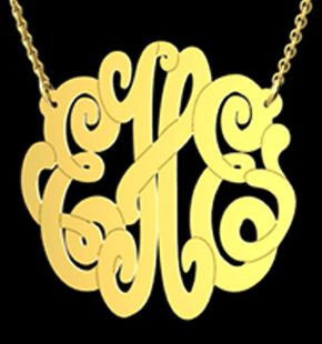 Jordann Jewelry Lace Monogram Necklace