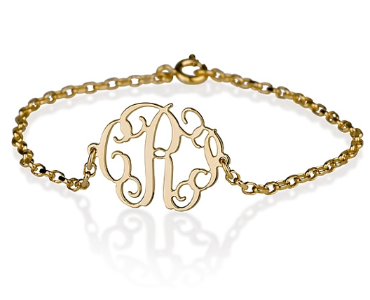 Monogram Bracelet - .8 Inch Pendant
