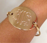 Oval Monogram Wire Wrapped  Bangle