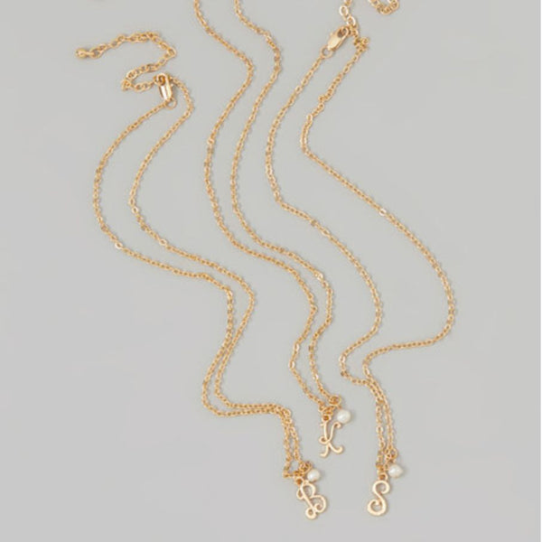 Little Script Initial Necklace