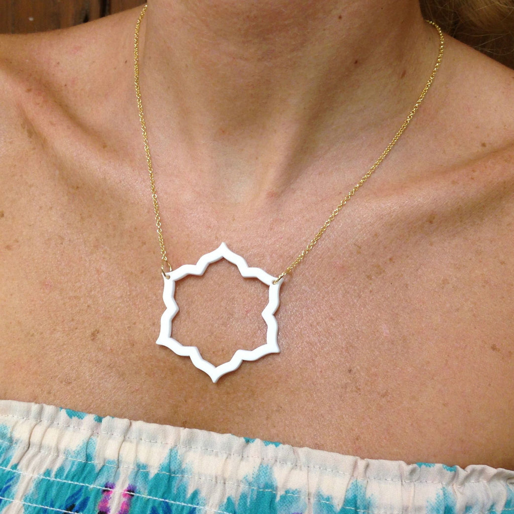 Jordann Jewelry Acrylic Magnolia Necklace