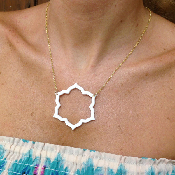 Jordann Jewelry Acrylic Magnolia Necklace