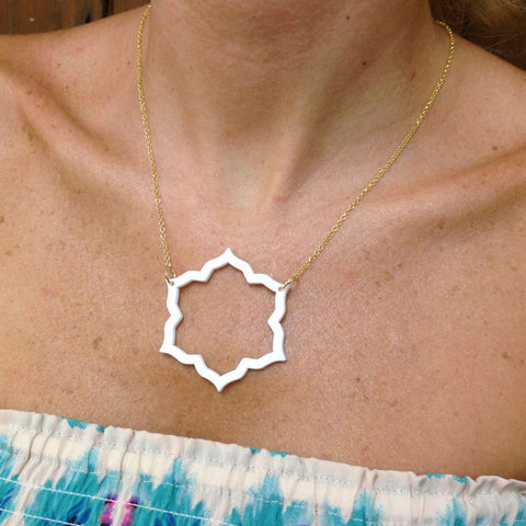Jordann Jewelry Acrylic Magnolia Necklace