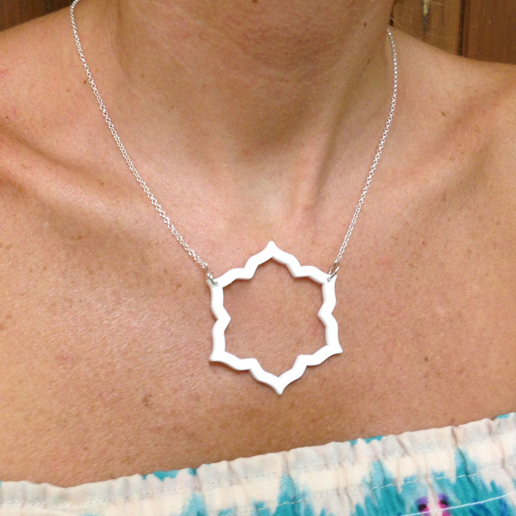 Jordann Jewelry Acrylic Magnolia Necklace