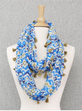 Navy Navajo Fringe Infinity Scarf
